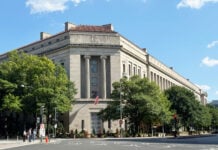 The Robert F. Kennedy Department of Justice Building, home to the headquarters of the United States Department of Justice, is located in the heart of Washington, DC. (Photo/Getty Images)