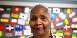 Indy's Global Village Museum executive director Mary Clark poses for a photo July 23, 2026. (Photo/Enrique Saenz/Mirror Indy)