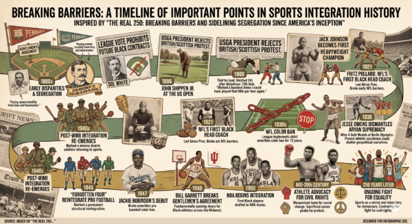 The real 250: Breaking barriers and sidelining segregation in sports since America’s inception