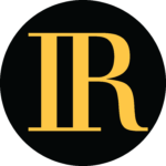 IR logo, black and gold