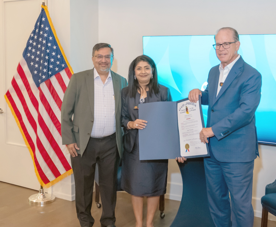 Rupal Thanawala, Mike Braun, Sagamore of the Wabash