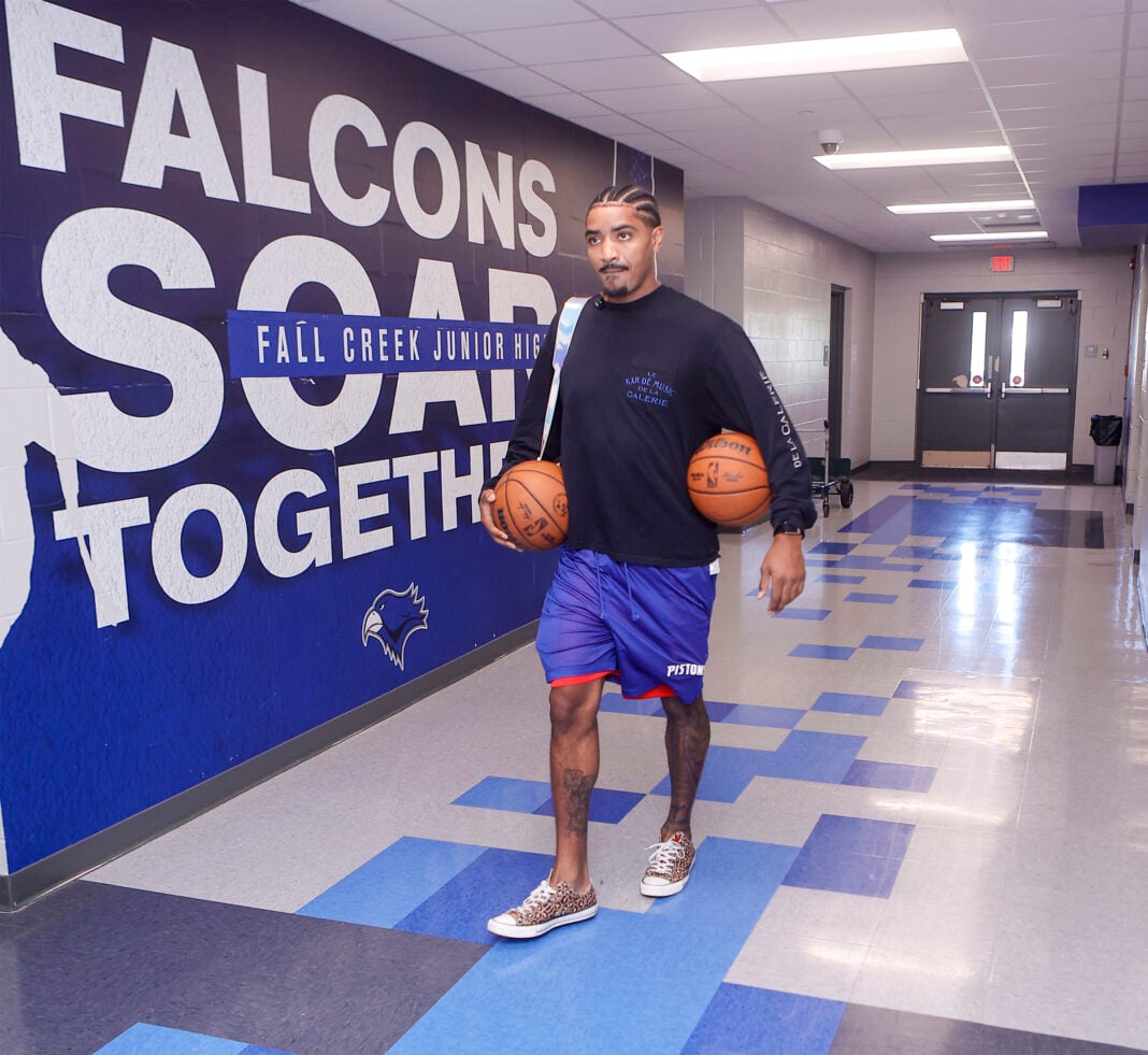 NBA player and Indiana native Gary Harris Jr ( HSE, Mr Basketball) (Photo/David Dixon)