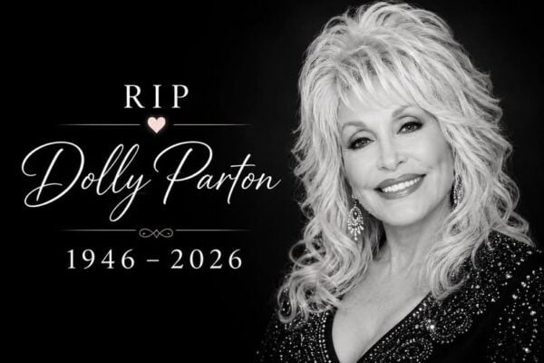 Dolly Parton obituary graphic. (Photo via Facebook)