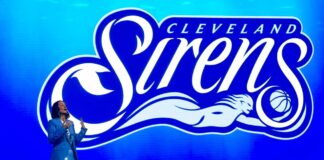 The unveiling of the Cleveland Sirens, a new WNBA team. (Photo/Cleveland Sirens)