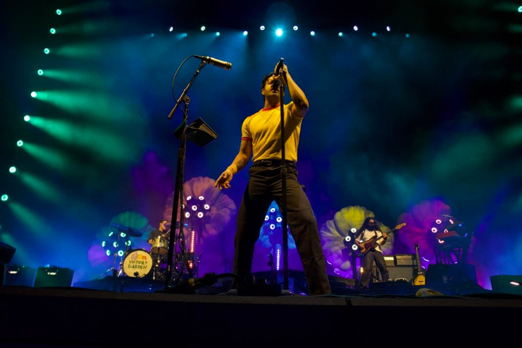 Young the Giant perform the final show of their Victory Garden tour at Everwise Amphitheater at White River State Park in Indianapolis, IN on Aug. 9, 2026. (Photo/Mia Moore)