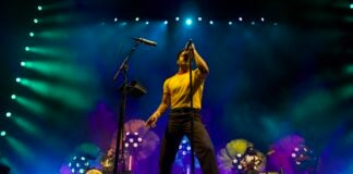 Young the Giant perform the final show of their Victory Garden tour at Everwise Amphitheater at White River State Park in Indianapolis, IN on Aug. 9, 2026. (Photo/Mia Moore)