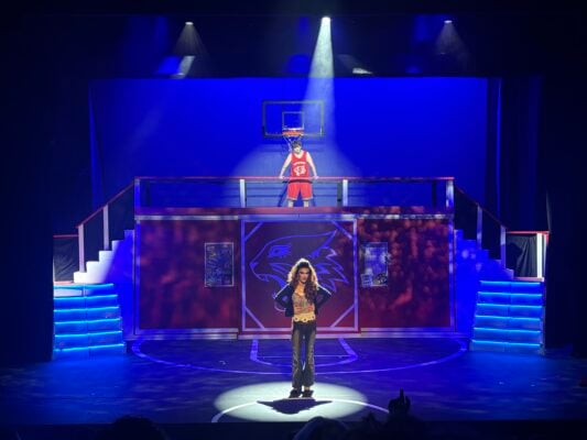 AJ Thoma as Gabriella Montez and Dragnar Johnson as Troy Bolton in the Indy Drag Theatre's production of "Night School the Musical: A Drag Parody." (Photo/Chloe McGowan)