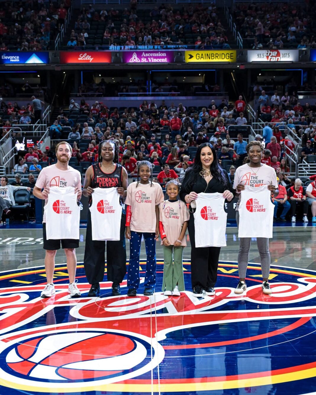 Scenes from the Eli Lilly and Company 'The Court is Hers' night at the Indiana Fever versus Dallas Wings WNBA game on August 14, 2026, at Gainbridge Fieldhouse, in downtown Indianapolis, Indiana. (Photo via Indiana Fever Facebook page)