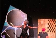 PsyWrn Simone performs “PsyWrn Simon’s Black Thread: Songs Nina Taught Me” in the 2026 IndyFringe Festival presented by Everwise Credit Union at Venue 6, the Arabian Room at the Murat Theatre. (Photo provided/PsyWrn Simone)