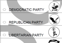 Why Abe Lincoln in sunglasses will be on Indiana election ballots A sample ballot displaying the straight-party voting emblems for Indiana’s 2026 general election. (Image provided by Marion County clerk’s office)