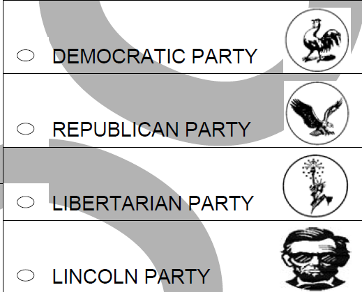 DEE79DFA-A4CF-47BE-8227-63B3F6DB53DD A sample ballot displaying the straight-party voting emblems for Indiana’s 2026 general election. (Image provided by Marion County clerk’s office)