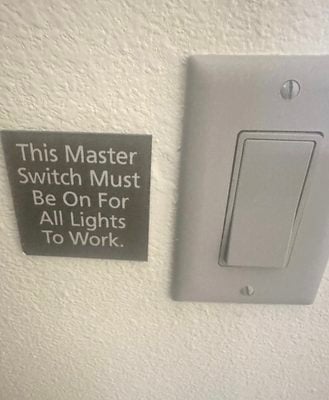 master switch, light, electricity