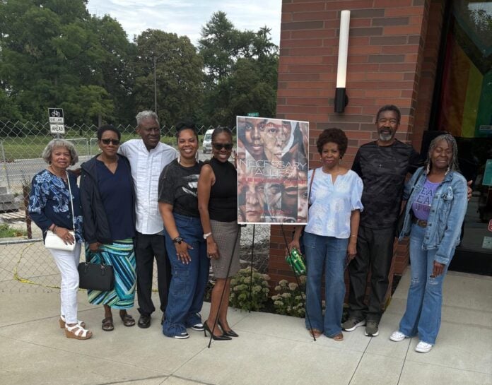 Sherry Harris, producer of "Necessary Allies: We Are More Alike Than We Are Different," with her family during the first premiere of the documentary at Kan-Kan Cinema in July. (Photo provided/Sherry Harris)