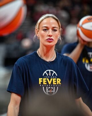 Indiana Fever's Sophie Cunningham during the pre-game events on Sept. 20, 2026, at Gainbridge Fieldhouse, in Indianapolis, IND. (Photo/Darnell Scott)