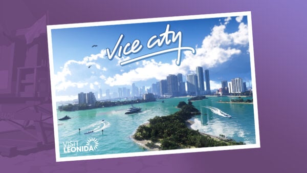 Vice City Postcard from the video game Grand Theft Auto VI (GTA IV), with an anticipated release for November 2026, prior to the game leak. (Photo via Rockstar Official Website)