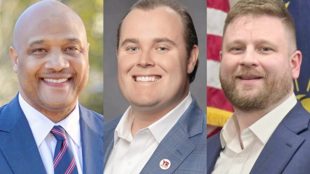 2026 voter guide – 7th congressional district Indiana's 7th Congressional District candidates from left to right: Incumbent Democrat André Carson, Republican Patrick McAuley and Libertarian James Sceniak.