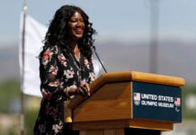 SafeSport releases new practical strategies combating bullying in youth sports FILE - Benita Fitzgerald Mosley, a U.S. Olympic gold medalist, speaks during a ceremonial groundbreaking for a new Olympic museum, June 9, 2017, in Colorado Springs, Colo. (AP Photo/David Zalubowski, File)