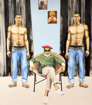 Meleko Mokgosi’s monumental series Bread, Butter, and Power are part of the GIANTS: Art from the Dean Collection at Newfields in Indianapolis on Sept 20, 2026. (Photo/ Tasha Jones)