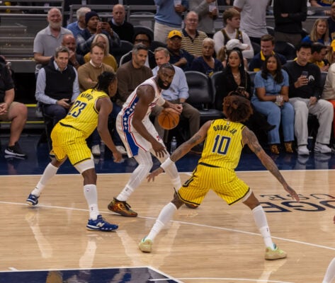 Scenes from Philadelphia 76ers - Indiana Pacers NBA game, held on Oct. 28, 2026, at Gainbridge Fieldhouse, in downtown Indianapolis. (Photo/Walt Thomas)