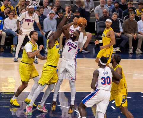 Scenes from Philadelphia 76ers - Indiana Pacers NBA game, held on Oct. 28, 2026, at Gainbridge Fieldhouse, in downtown Indianapolis. (Photo/Walt Thomas)