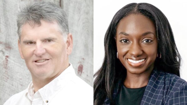 Indiana State Treasurer candidates from left to right: Incumbent Republican Daniel Elliott and Democrat Coumba Kebe. (Photos/Courtesy of candidates)